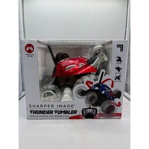 Sharper Image Red Thunder Tumbler 360 Spins Wheelies Remote Control Toy RC Car
